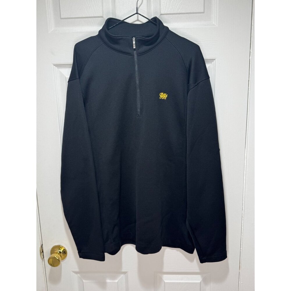 Nike Golf Men's Size XL Cambria Lion Logo Black 1/4 Zip Pullover Jacket